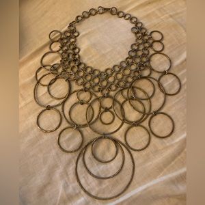 JAN LESLIE Women’s Loop Brass Statement Cleopatra Collar Necklace